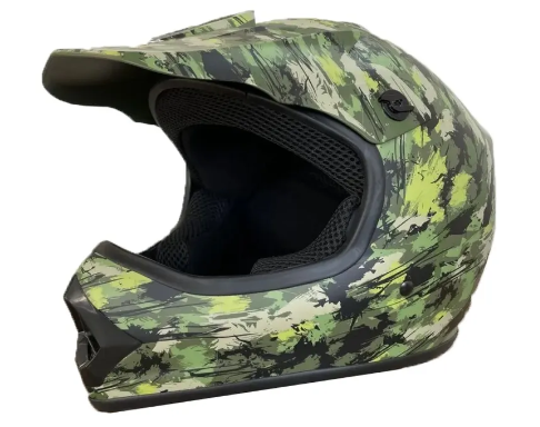 Шлем кроссовый Motax зелёный камуфляж - M купить в Тольятти