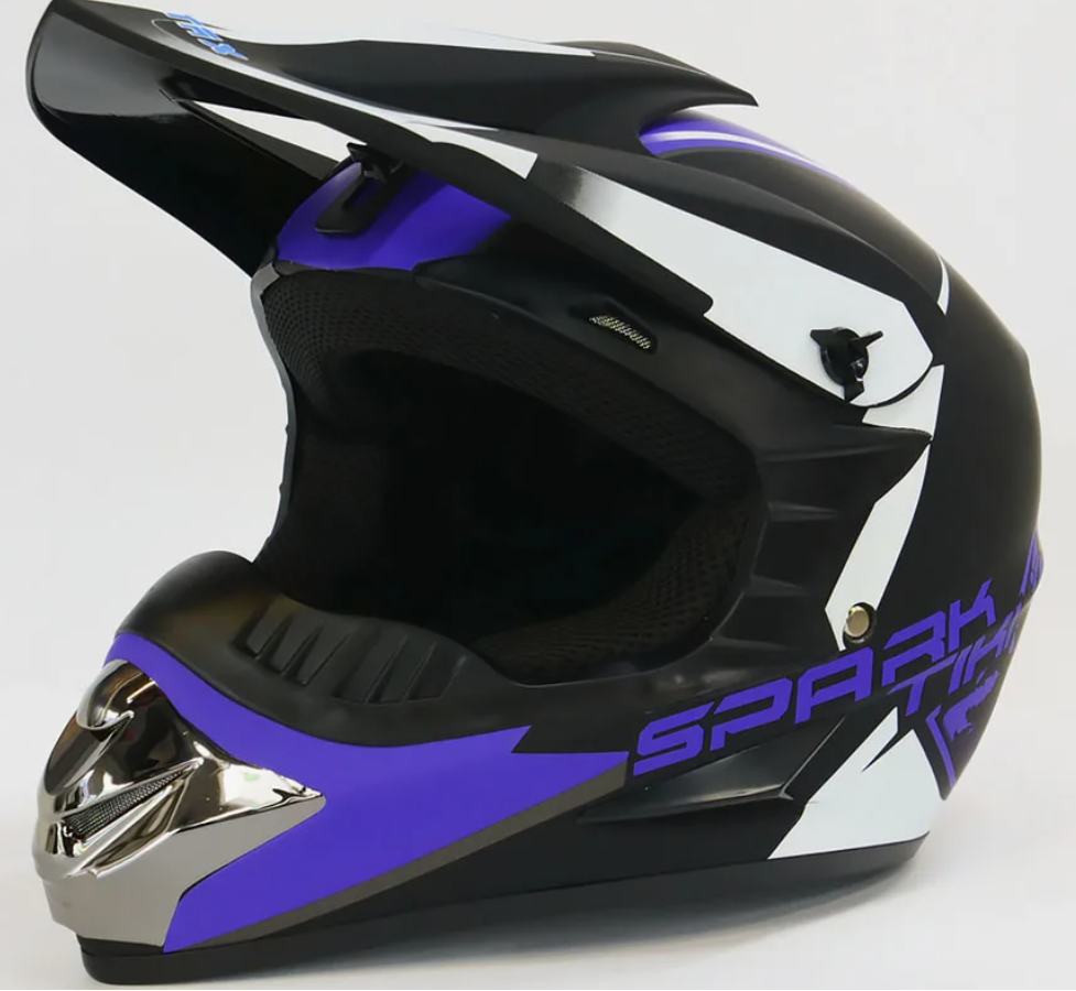 Шлем кроссовый взрослый черно-синий G6 - M купить в Тольятти