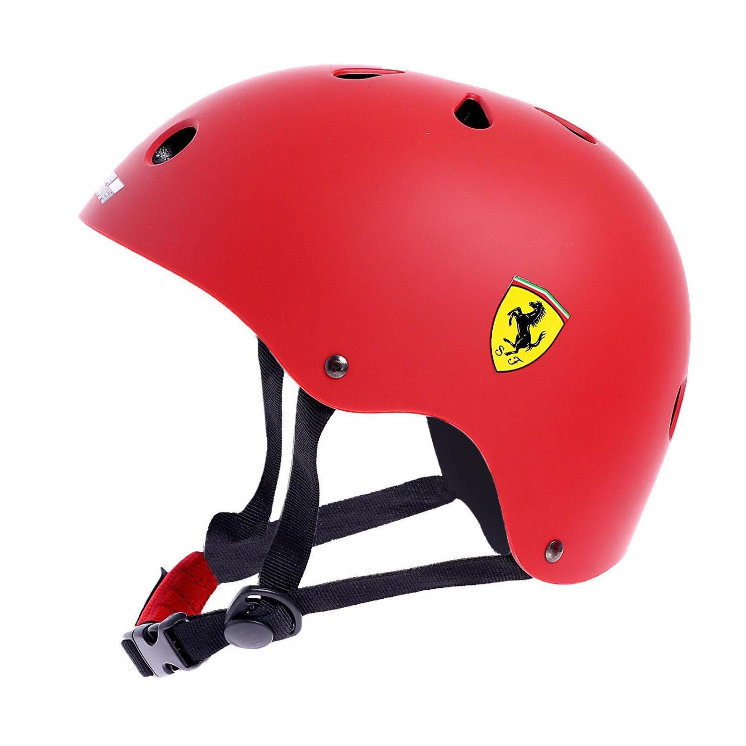 Шлем защитный, детский Ferrari, размер 56-58, цвет красный купить в Тольятти