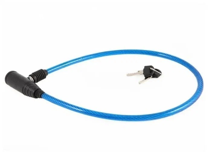 Трос противоугонный с ключом (цветной) купить в Тольятти
