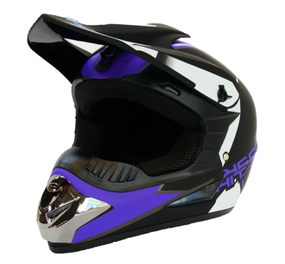 Шлем кроссовый Motax матово-чёрно-фиолетовый G7 - XS купить в Тольятти